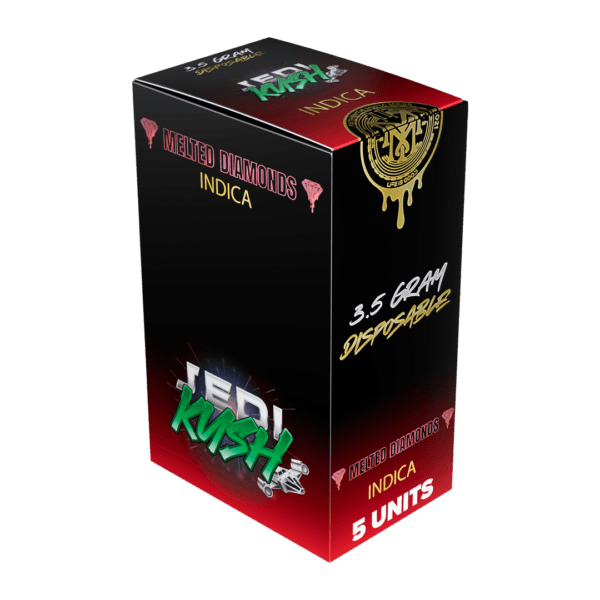 Experience Jedi Kush, a potent strain that emerges from the powerful parent genetics of Death Star and SFV OG Kush. Encounter the robust, piney notes and the unmistakable undertones of citrus, creating an experience that mirrors the herbal wisdom of the Jedi. Let Jedi Kush guide you through a flavor journey that transcends the ordinary, inviting you to embrace the force within each exhale.